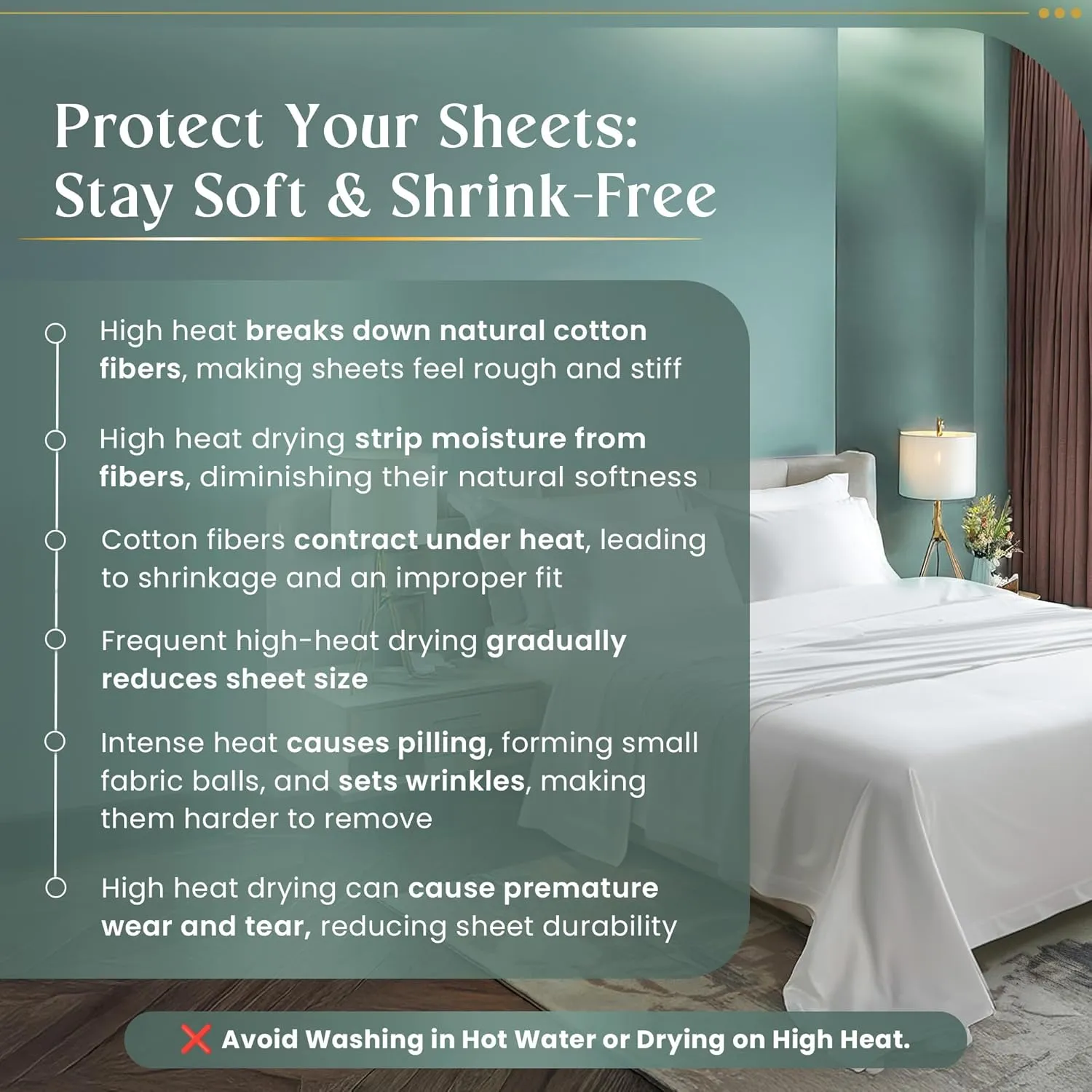 100% Egyptian Cotton Sheets King Size Sheets Set with Fully Elasticated Fitted Sheet & Pillowcase sets, 800 TC Hotel Collection Deep Pocket King Sheet Set, No Pill Soft Breathable Luxury White Bedding