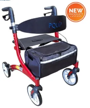 150Kg Heavy Duty Euro 8” X-Fold Rollator/ wheelie walker