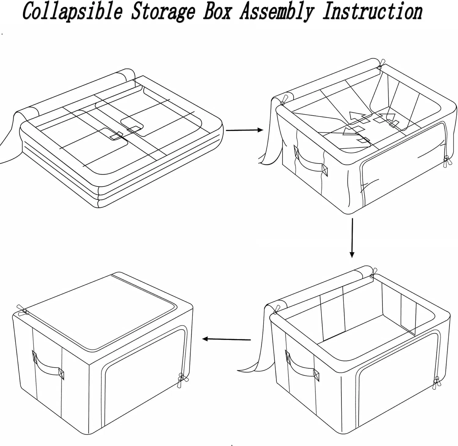2 Pack Clear Window Storage Bins Foldable Fabric Storage Bins Boxes for Clothes Stackable Box Organizer Set with Carrying Handles (Gray,22L, 15.7x 11.8x 7.8 Inch)