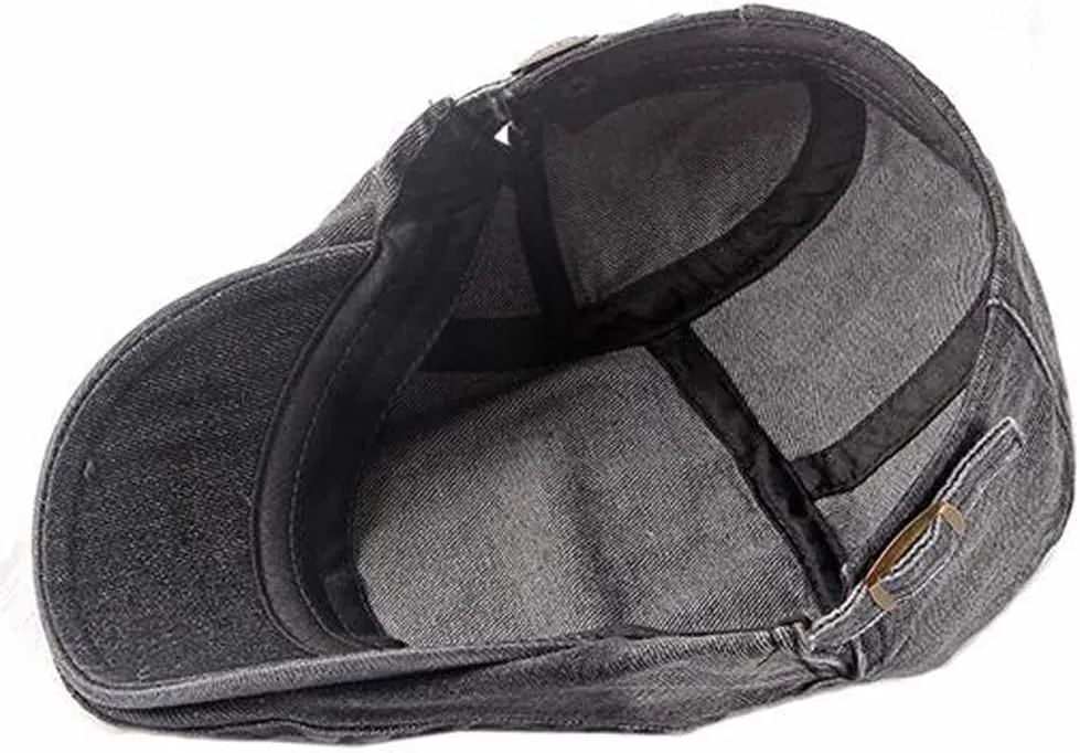 2 Pack Mens Denim Cotton Newsboy Cap Ivy Gatsby Driving Hunting Cabbie Hats