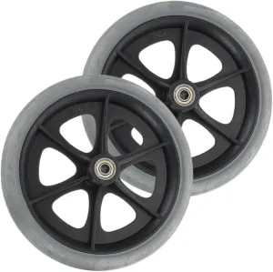 2Pcs Swivel Wheelchair Front Wheels Replacement Durable Wear Resistant Design for Easy Navigation and Steering Compatible with Wheelchairs User Friendly and Stable