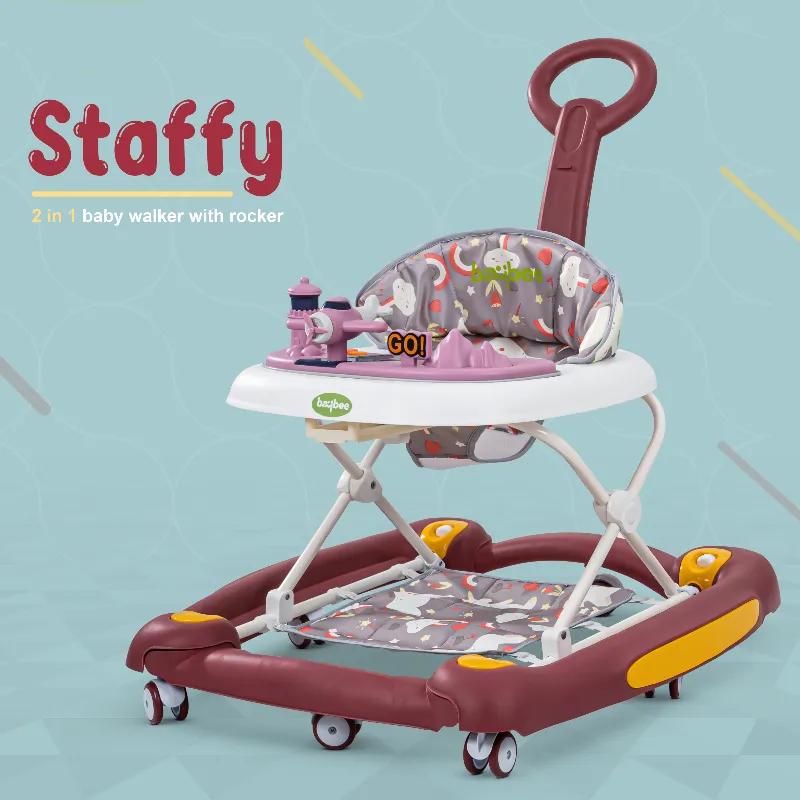 3 in 1 Staffy Baby Walker with Push Handle & 3 Adjustable Height (9 Months to 1.5 Years)
