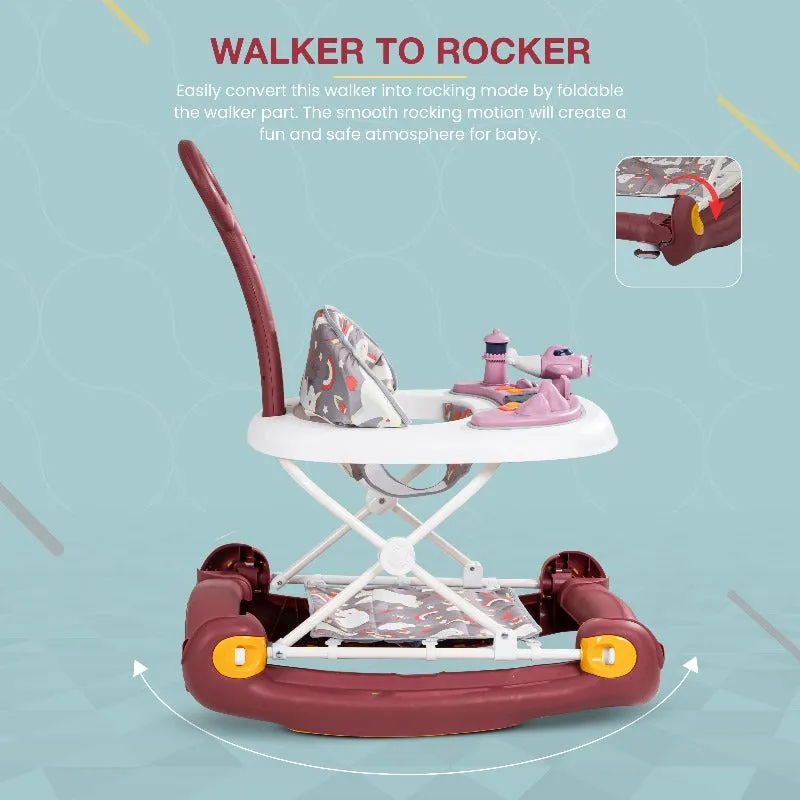 3 in 1 Staffy Baby Walker with Push Handle & 3 Adjustable Height (9 Months to 1.5 Years)
