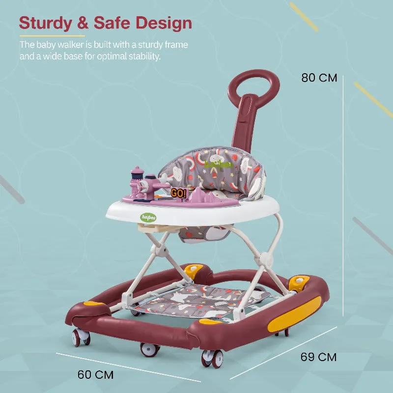 3 in 1 Staffy Baby Walker with Push Handle & 3 Adjustable Height (9 Months to 1.5 Years)
