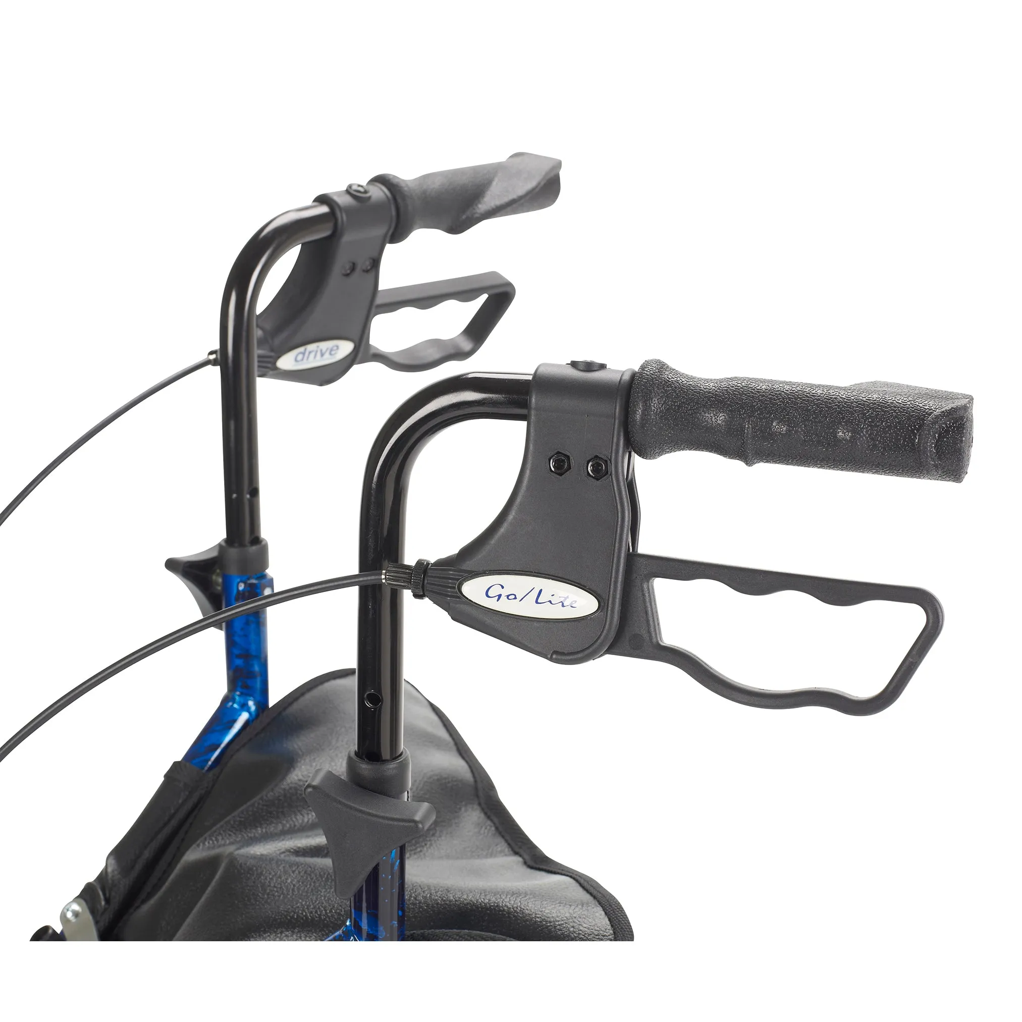 3 Wheel Rollator Rolling Walker with Basket Tray and Pouch
