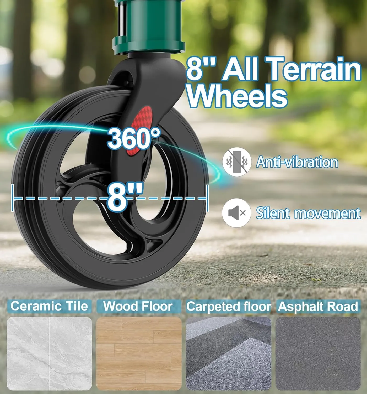 3 Wheel Walkers for Seniors, FSA/HSA Eligible Foldable Wheeled Rollator with Cane Hold and Cup Hold, Lightweight Three Wheel Rolling Walker Height Adjustable for Seniors