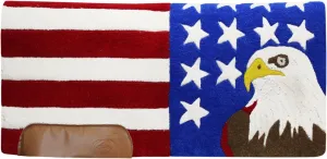34" x 38" American Pride Bald Eagle New Zealand Wool Western Saddle Blanket Pad