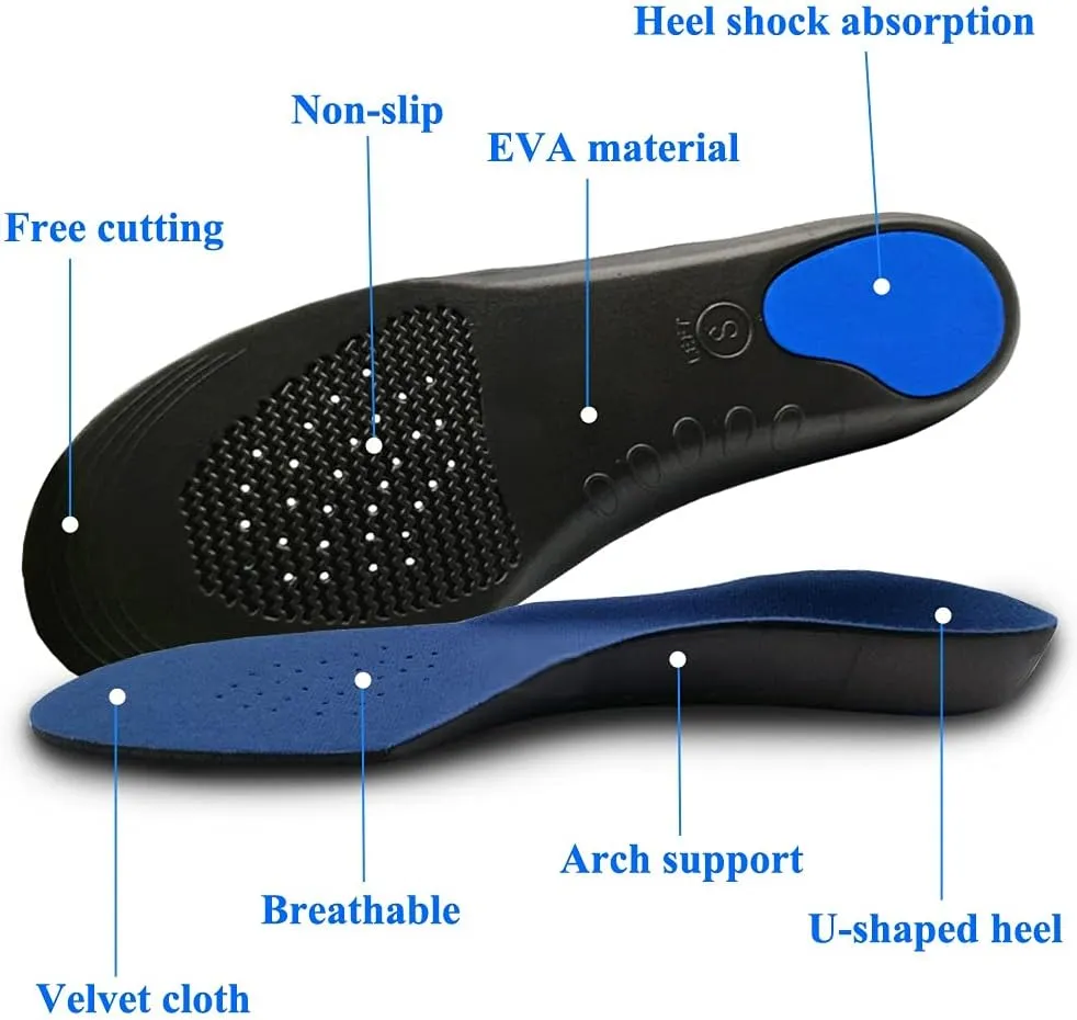 3D Premium Orthopedic Insoles Flat Feet Arch Support Comfortable Plush Cloth Orthotic Insoles Foot Pad(XS EU35-37)