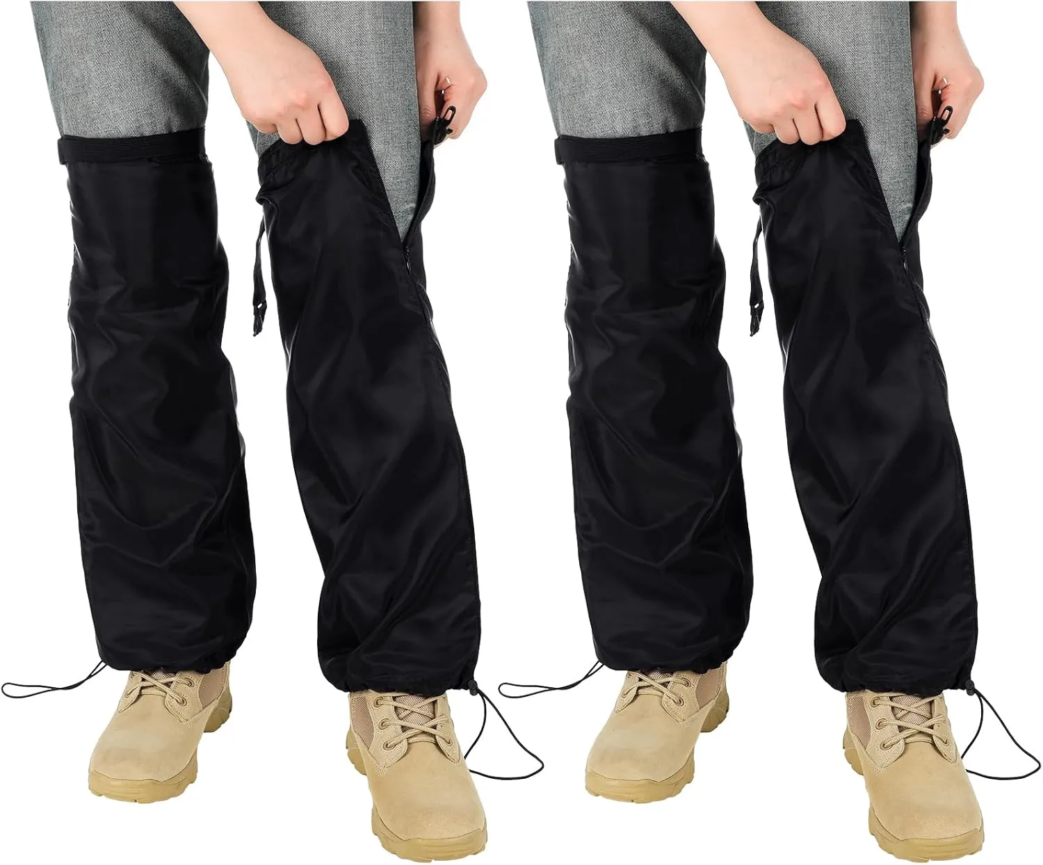 4 Pcs Lawn Care Leg Gaiters Garden Trimming Weeding Leg Protectors Waterproof Adjustable Boot Guards for Men and Women Landscaping Farm Working Outdoor Hunting Hiking