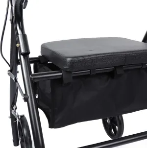 4 Wheeled Walker Rollator Storage Bag Replacement Wheelchair Frame Accessory Hook & Loop Design Lightweight Nylon Organizer