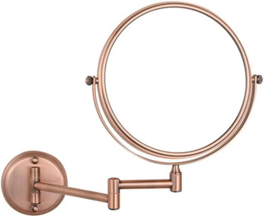 8-Inch Wall Mounted Makeup Mirror, Double Sided Magnifying Makeup Mirror for Bathroom, 3x/5x/7x/10x Magnification, 360 Degree SwivelNo Light, Extendable Arm, Round