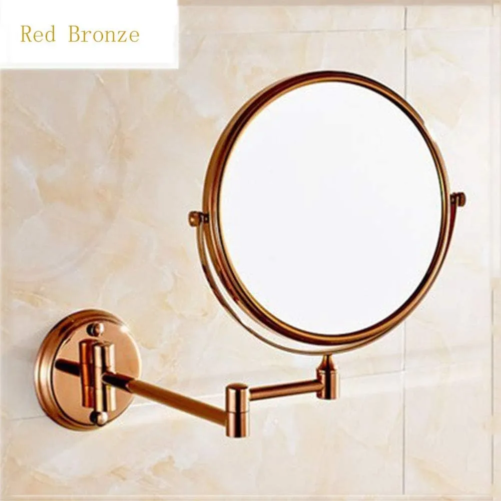 8-Inch Wall Mounted Makeup Mirror, Double Sided Magnifying Makeup Mirror for Bathroom, 3x/5x/7x/10x Magnification, 360 Degree SwivelNo Light, Extendable Arm, Round