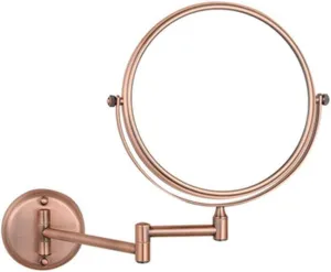 8-Inch Wall Mounted Makeup Mirror, Double Sided Magnifying Makeup Mirror for Bathroom, 3x/5x/7x/10x Magnification, 360 Degree SwivelNo Light, Extendable Arm, Round