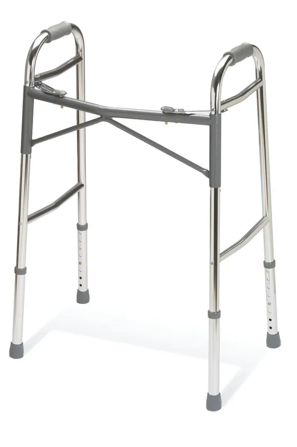 Adult Heavy-Duty Two-Button Folding Walkers,Standard