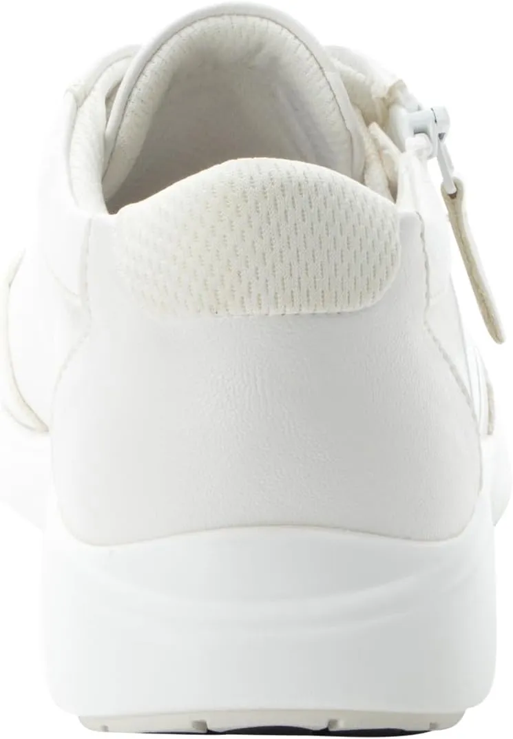 Alegria Women's Eazeer Lightweight Fashion Sneaker with Cork Footbed for Arch Support and Side Zipper for Easy Slip On and Off