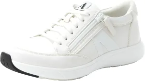 Alegria Women's Eazeer Lightweight Fashion Sneaker with Cork Footbed for Arch Support and Side Zipper for Easy Slip On and Off