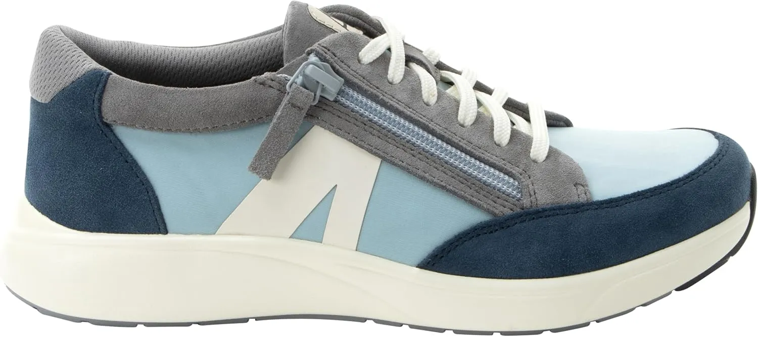 Alegria Women's Eazeer Lightweight Fashion Sneaker with Cork Footbed for Arch Support and Side Zipper for Easy Slip On and Off