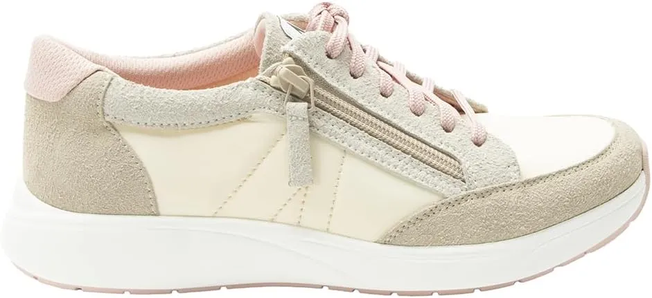 Alegria Women's Eazeer Lightweight Fashion Sneaker with Cork Footbed for Arch Support and Side Zipper for Easy Slip On and Off