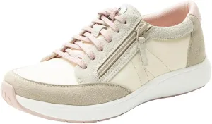 Alegria Women's Eazeer Lightweight Fashion Sneaker with Cork Footbed for Arch Support and Side Zipper for Easy Slip On and Off
