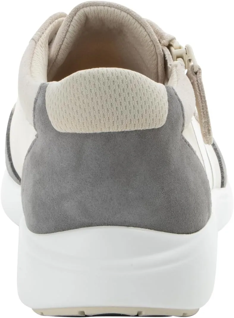 Alegria Women's Eazeer Lightweight Fashion Sneaker with Cork Footbed for Arch Support and Side Zipper for Easy Slip On and Off