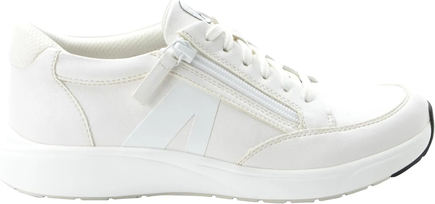 Alegria Women's Eazeer Lightweight Fashion Sneaker with Cork Footbed for Arch Support and Side Zipper for Easy Slip On and Off
