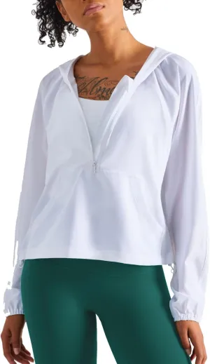 altiland Lightweight Workout Jacket for Women, Cropped Athletic Gym Running Hoodie, UV Protection Half Zip Pullover UPF 50 