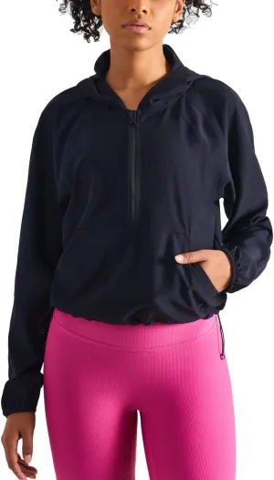 altiland Lightweight Workout Jacket for Women, Cropped Athletic Gym Running Hoodie, UV Protection Half Zip Pullover UPF 50 