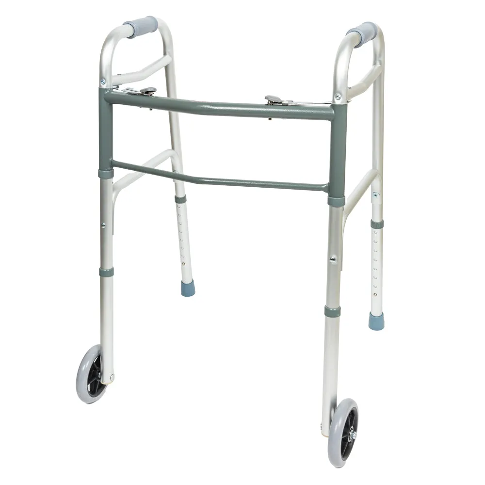 Aluminum Two-Button Folding Upright Walker