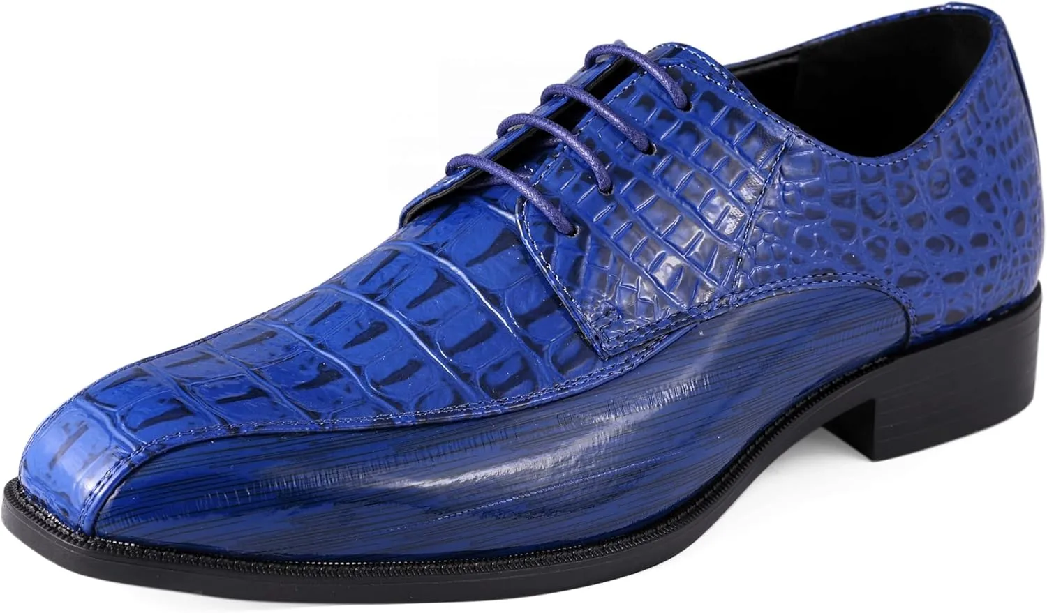 Amali Harvey Fashion Mens Dress Exotic Shoes Croco Lace up Oxford Formal Shoe for Men