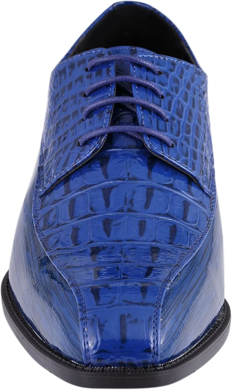 Amali Harvey Fashion Mens Dress Exotic Shoes Croco Lace up Oxford Formal Shoe for Men
