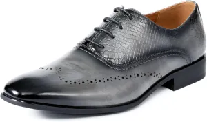 Amali Piedmont - Mens Dress Shoes - Oxford Shoes for Men - Tuxedo Shoes - Lace Up Mens Casual Dress Shoes