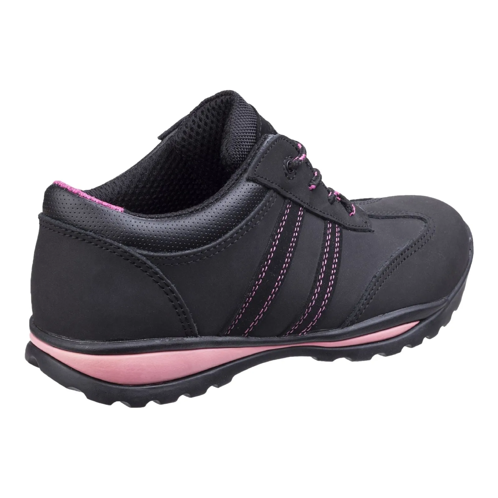 Amblers Safety Women's FS47 Safety Trainer in Black/Pink