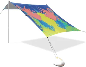 Angry Teen Girls Beach Cabana UPF50 Easy Setup Sun Shelter with Sandbags, Sand Shovel, Poles for Camping, Picnics, Backyard & Fishing