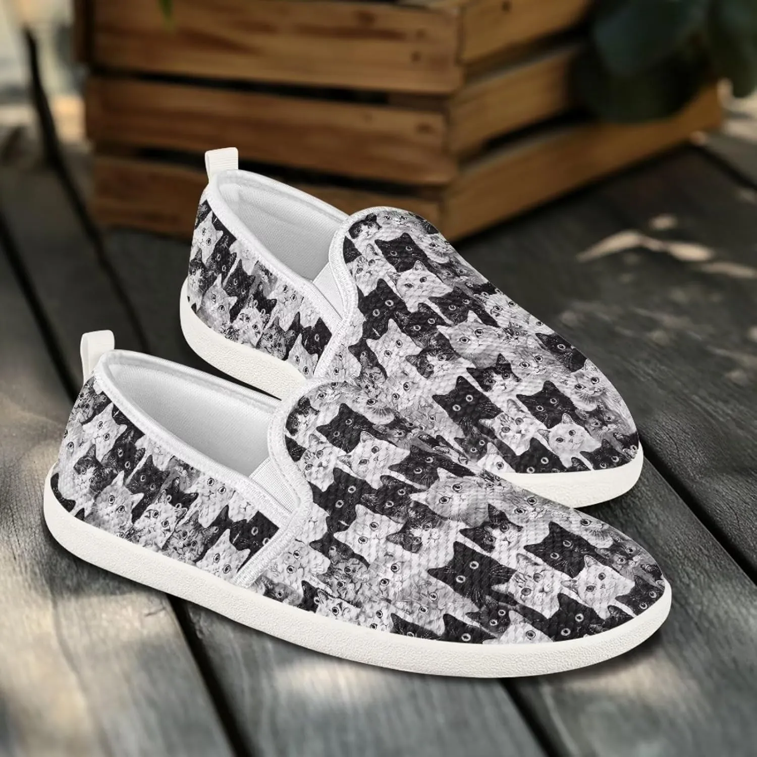 Animal Print Running Shoes | Flats for Women | Tennis Shoes | Slip Resistant Work Shoes