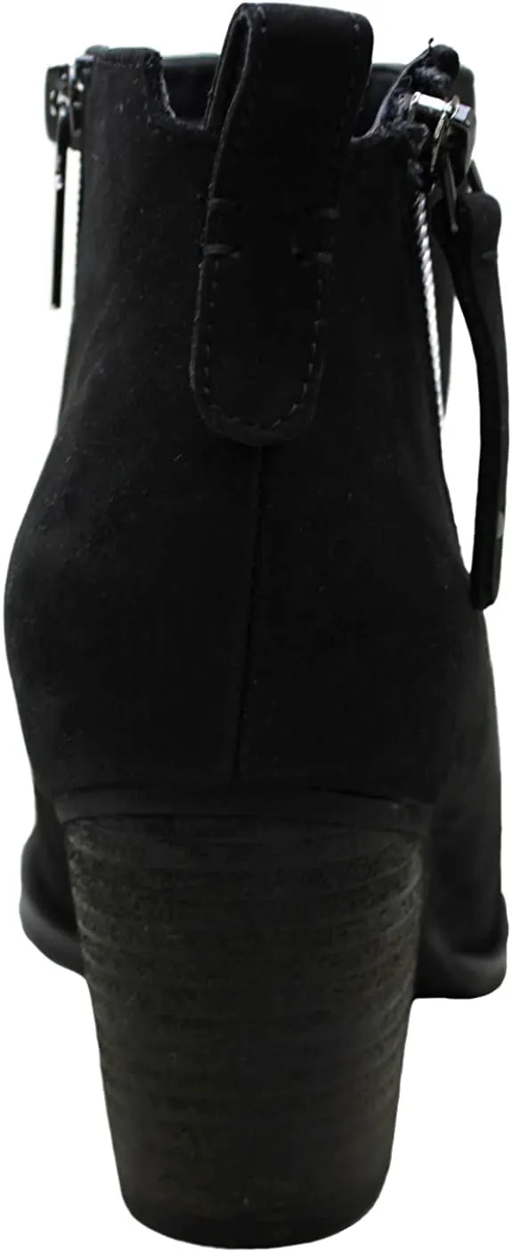 Aqua College Womens Nancy Suede Waterproof Booties Black 7 Medium (B,M)