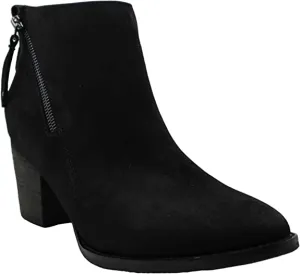 Aqua College Womens Nancy Suede Waterproof Booties Black 7 Medium (B,M)