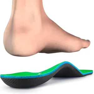 Arch Support Insoles for Women & Men, Orthotic Shoe Inserts for Flat Feet, Plantar Fasciitis, Foot Pain, Overpronation(10-10.5 Women/8-8.5 Men)