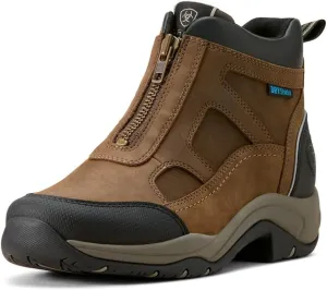 ARIAT Women's Terrain Zip Waterproof Boot, Palm Brown, 8.5
