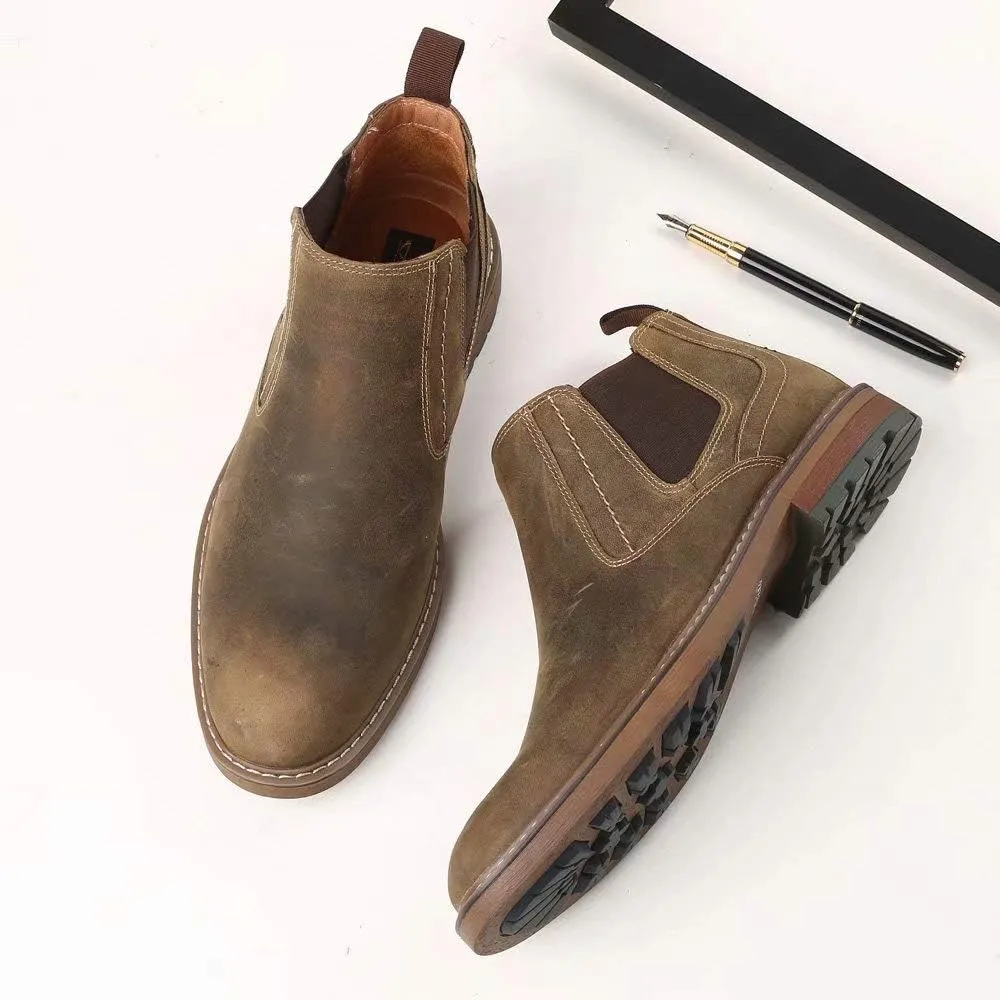 Arkbird Chelsea Ankle Boots for Men Genuine Leather Oxford Casual and Formal Dress Boot