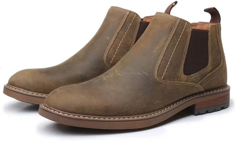 Arkbird Chelsea Ankle Boots for Men Genuine Leather Oxford Casual and Formal Dress Boot