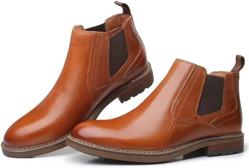 Arkbird Chelsea Ankle Boots for Men Genuine Leather Oxford Casual and Formal Dress Boot