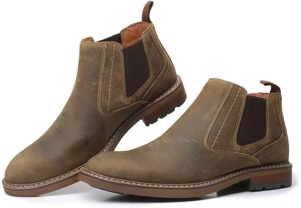Arkbird Chelsea Ankle Boots for Men Genuine Leather Oxford Casual and Formal Dress Boot