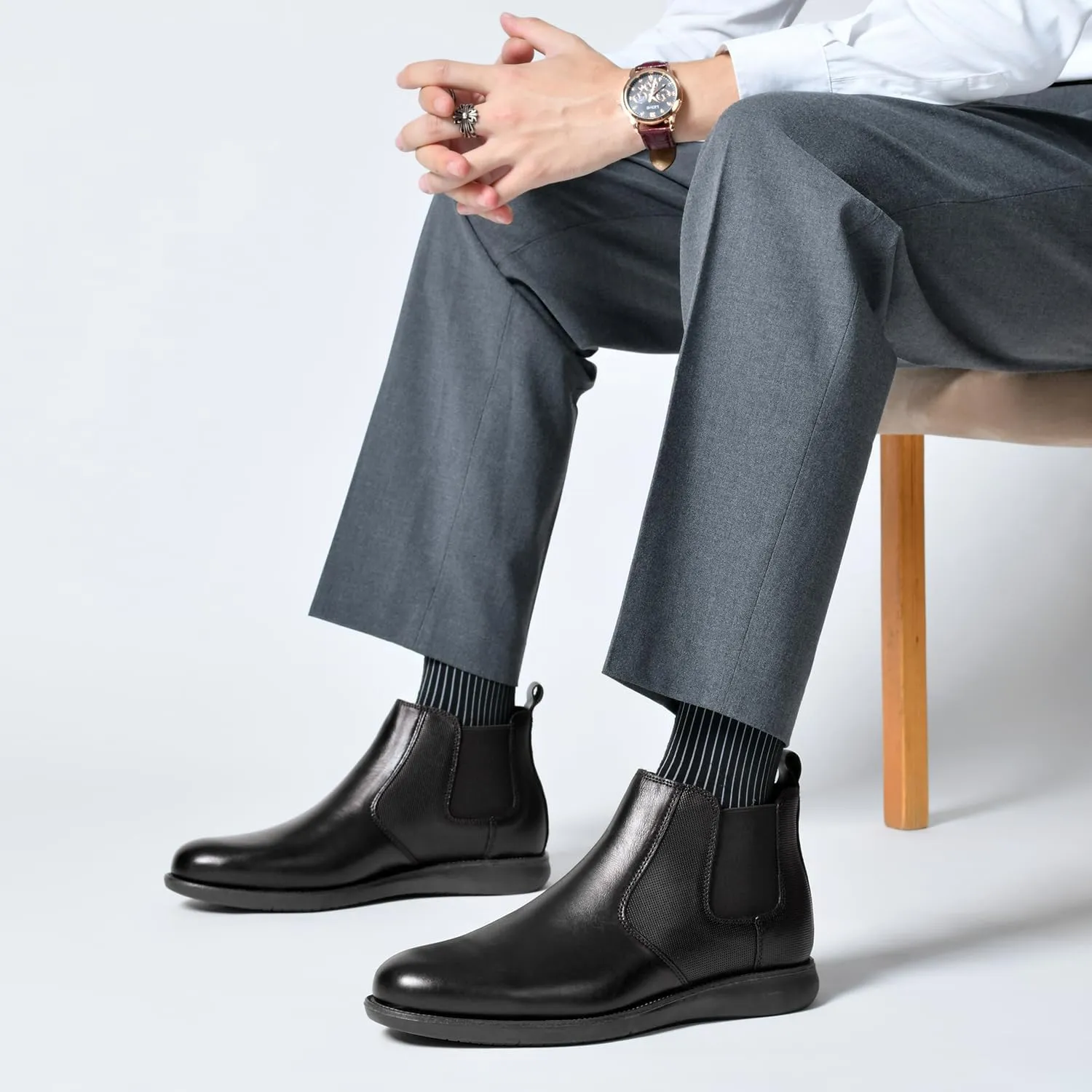 Arkbird Men's Brown Oxford Dress Boots