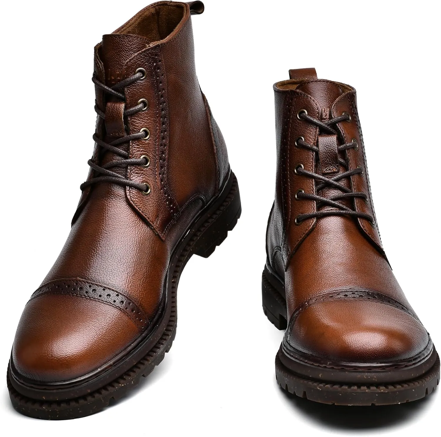Arkbird Mens Oxford Dress Boots Fashion Casual Genuine Leather Brogue Chukka Ankle Boot for Men
