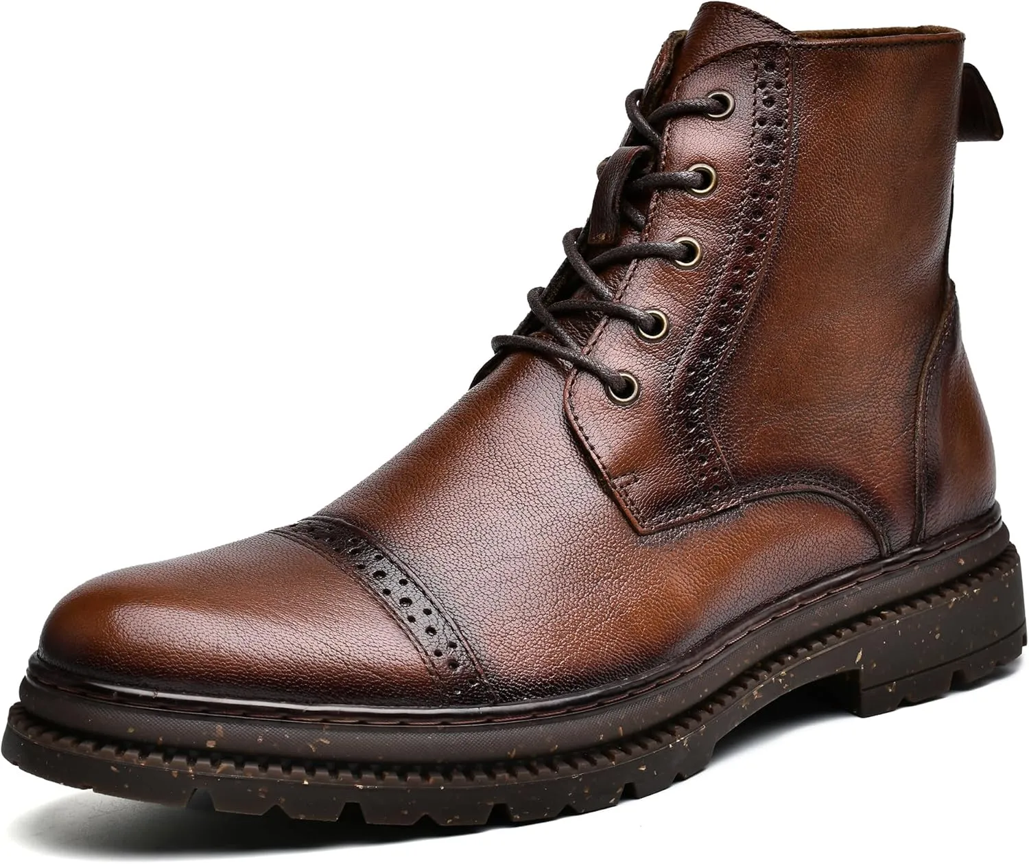 Arkbird Mens Oxford Dress Boots Fashion Casual Genuine Leather Brogue Chukka Ankle Boot for Men