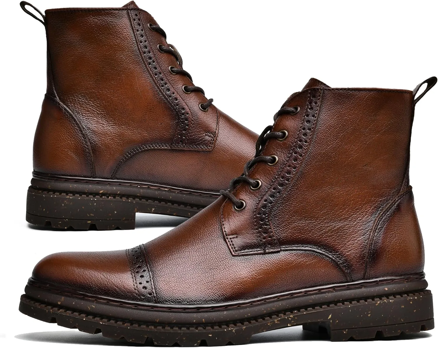 Arkbird Mens Oxford Dress Boots Fashion Casual Genuine Leather Brogue Chukka Ankle Boot for Men