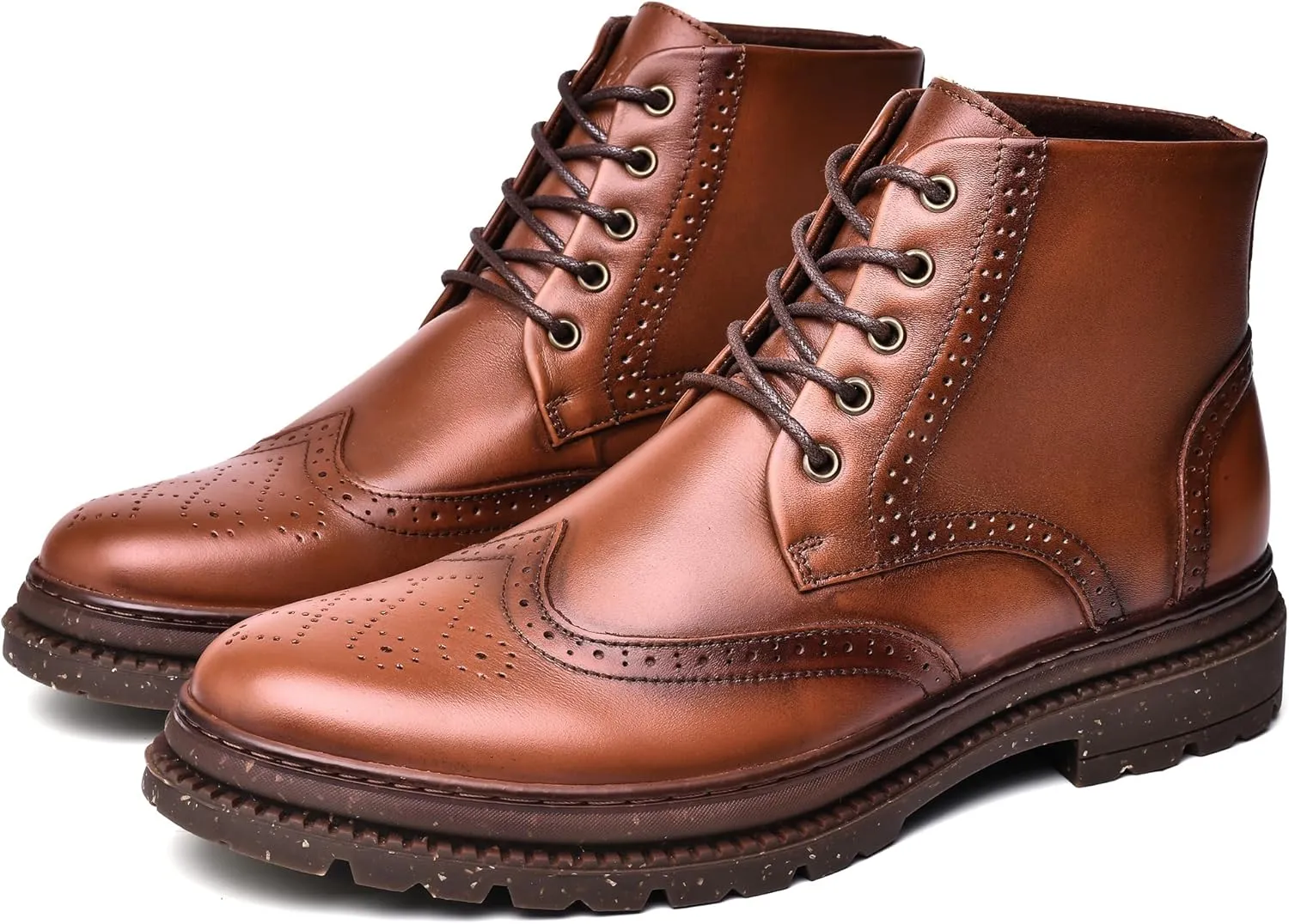 Arkbird Mens Oxford Dress Boots Fashion Casual Genuine Leather Brogue Chukka Ankle Boot for Men