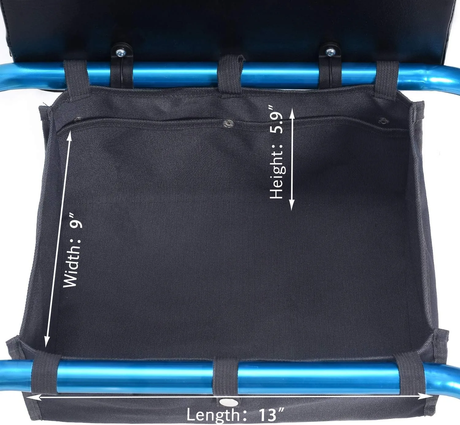 AROUY Walker Bag Under Seat for Four Wheel Rollator, Rollator Bag Tote Organizer Pouch Storage to Walkers for Senoirs, Walker Accessories (Black, M)