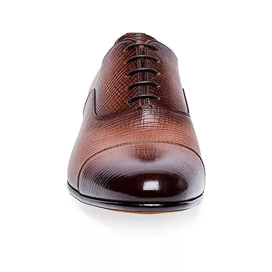 Aryan Embossed Leather Dress Shoes