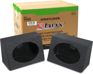 Atrend Pro Audio Tuned 6” x 9” Speaker Enclosures - Designed to dramatically Improve The Sound Quality and Bass Response of Any 6” x 9” Speaker System - High Grade MDF - Black